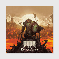 Холст квадратный Палач рока Doom the dark ages, цвет: 3D-принт — фото 2