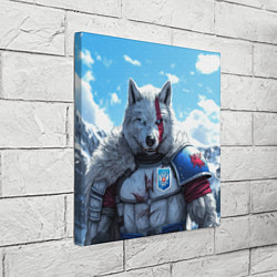 Холст квадратный Волк русский, цвет: 3D-принт — фото 2