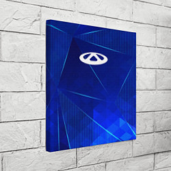 Холст квадратный Chery blue poly, цвет: 3D-принт — фото 2