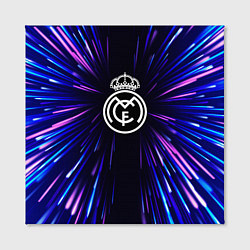 Холст квадратный Real Madrid neon energy, цвет: 3D-принт — фото 2