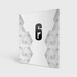 Холст квадратный Rainbow Six white poly, цвет: 3D-принт