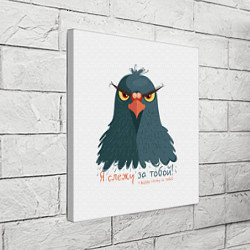 Холст квадратный Злой голубь, цвет: 3D-принт — фото 2