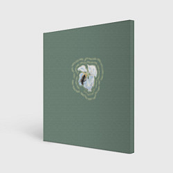 Холст квадратный Весна пчела на цветке, цвет: 3D-принт