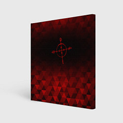 Холст квадратный Megadeth red poly, цвет: 3D-принт