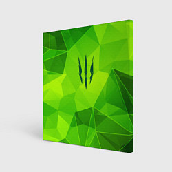 Холст квадратный The Witcher green poly, цвет: 3D-принт