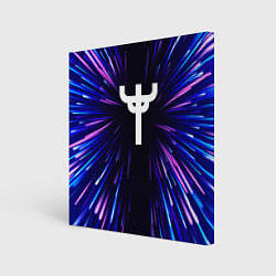 Холст квадратный Judas Priest neon energy, цвет: 3D-принт