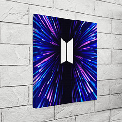 Холст квадратный BTS neon energy, цвет: 3D-принт — фото 2