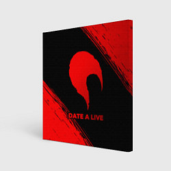 Холст квадратный Date A Live - red gradient, цвет: 3D-принт