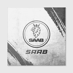 Холст квадратный Saab - white gradient, цвет: 3D-принт — фото 2
