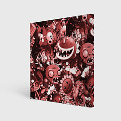 Холст квадратный Растения против зомби в красном цвете, цвет: 3D-принт