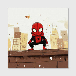 Холст квадратный Мини человек-паук, цвет: 3D-принт — фото 2
