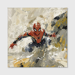 Холст квадратный Человек - паук маслом, цвет: 3D-принт — фото 2