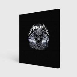 Холст квадратный Metallica - horned skull, цвет: 3D-принт