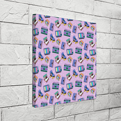 Холст квадратный Ретро паттерн, цвет: 3D-принт — фото 2