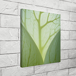 Холст квадратный Макро съемка листа, цвет: 3D-принт — фото 2