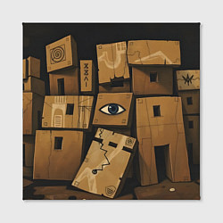 Холст квадратный Коробки и глаз, цвет: 3D-принт — фото 2