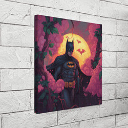 Холст квадратный Бэтмен и дерево с цветами, цвет: 3D-принт — фото 2