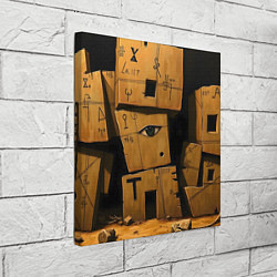 Холст квадратный Глаза в каменных домах, цвет: 3D-принт — фото 2