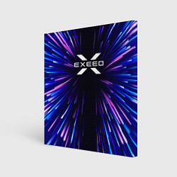 Холст квадратный Exeed neon energy, цвет: 3D-принт