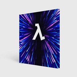 Холст квадратный Half-Life neon energy, цвет: 3D-принт