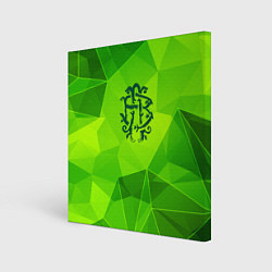 Холст квадратный Nickelback green poly, цвет: 3D-принт