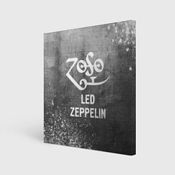 Холст квадратный Led Zeppelin - grey gradient, цвет: 3D-принт