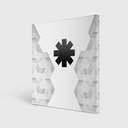 Холст квадратный Red Hot Chili Peppers white poly, цвет: 3D-принт