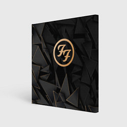 Холст квадратный Foo Fighters golden poly, цвет: 3D-принт
