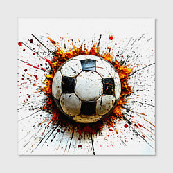 Холст квадратный Футбольный мяч на белом, цвет: 3D-принт — фото 2
