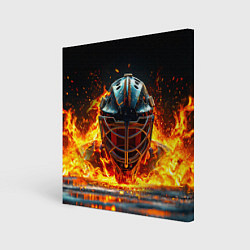 Холст квадратный Голкипер в огне, цвет: 3D-принт