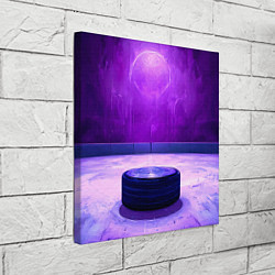 Холст квадратный Шайба в фиолетовом, цвет: 3D-принт — фото 2