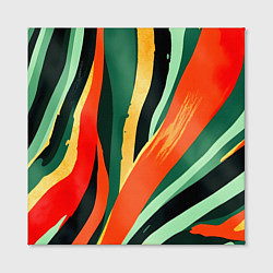 Холст квадратный Тропическая жаркая абстракция, цвет: 3D-принт — фото 2