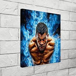 Холст квадратный Артуро Гатти в синем пламени, цвет: 3D-принт — фото 2