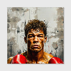 Холст квадратный Артуро Гатти на сером, цвет: 3D-принт — фото 2