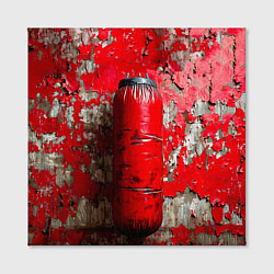 Холст квадратный Красная боксерская груша, цвет: 3D-принт — фото 2