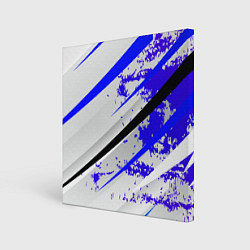 Холст квадратный Color white blue, цвет: 3D-принт