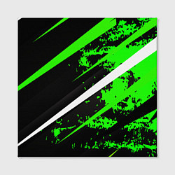 Холст квадратный Color black and green, цвет: 3D-принт — фото 2