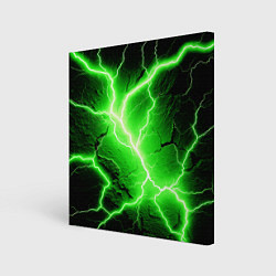 Холст квадратный Color green black, цвет: 3D-принт