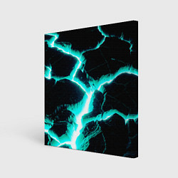 Холст квадратный Color light blue black, цвет: 3D-принт