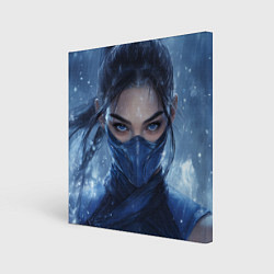 Холст квадратный Боец Китана Мортал комбат, цвет: 3D-принт