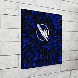 Холст квадратный Chainsaw Man blue energy, цвет: 3D-принт — фото 2