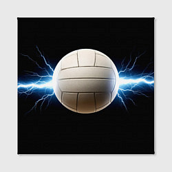 Холст квадратный Волейбольный мяч и молния, цвет: 3D-принт — фото 2