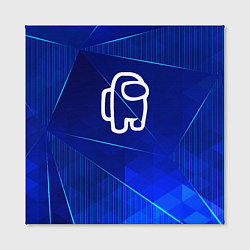 Холст квадратный Among Us blue poly, цвет: 3D-принт — фото 2