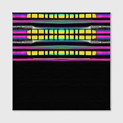 Холст квадратный Неоновая половинка, цвет: 3D-принт — фото 2