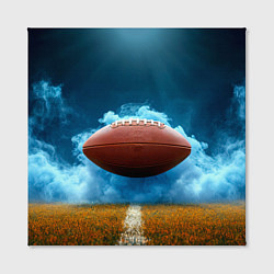 Холст квадратный Мяч для американского футбола синий дым, цвет: 3D-принт — фото 2