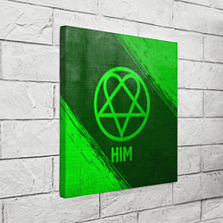 Холст квадратный HIM - green gradient, цвет: 3D-принт — фото 2