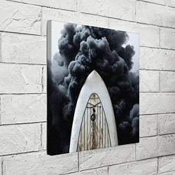 Холст квадратный Сапборд в черном дыму, цвет: 3D-принт — фото 2