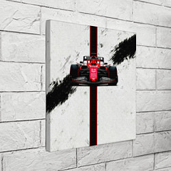 Холст квадратный Формула 1 на белом, цвет: 3D-принт — фото 2