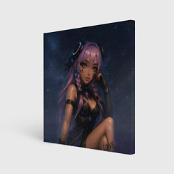 Холст квадратный Ситлали со звездами - Genshin Impact, цвет: 3D-принт