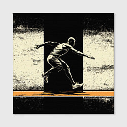 Холст квадратный Прыгун в длину, цвет: 3D-принт — фото 2